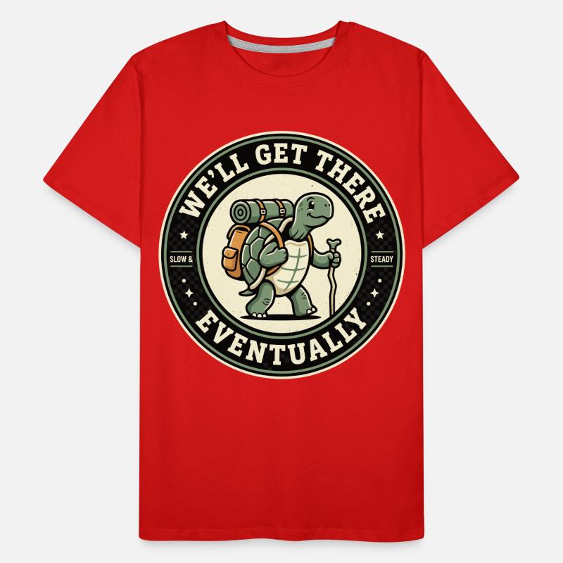 We ll Get There Eventually Wander Schildkröte Männer Premium Bio T-Shirt