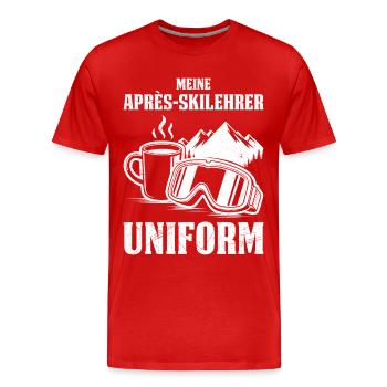 Skiing MY APRÈS SKI INSTRUCTOR UNIFORM FUNNY - Men's Premium Organic T-Shirt - red - Front - Damien (186cm)