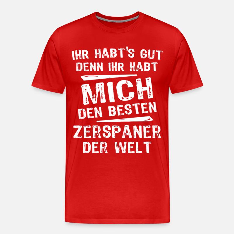 Zerspaner - Männer Premium Bio T-Shirt - Rot