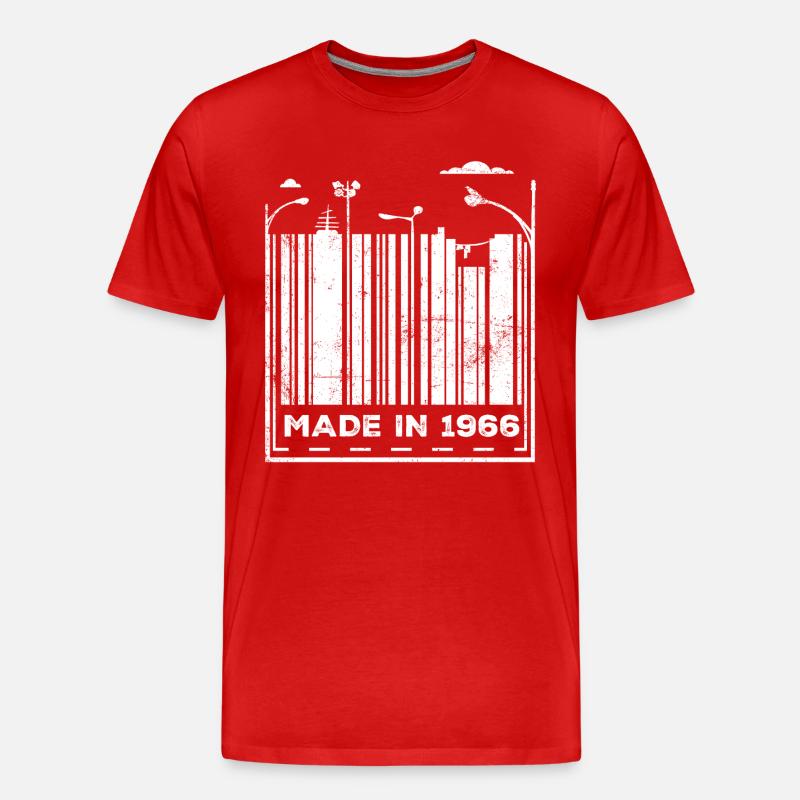 Annata 1966 - Maglietta ecologica premium da uomo - rosso