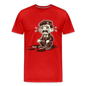 Der tränenreiche Uniform-Junge-Cartoon - Männer Premium Bio T-Shirt - Rot - Vorne - Damien (186cm)