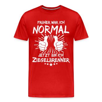 Brûleur à briques - T-shirt bio Premium Homme - rouge - Devant - Damien (186cm)