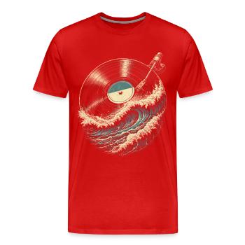 Disques vinyles de collection Vinyl Vinyl Collections - T-shirt bio Premium Homme - rouge - Devant - Damien (186cm)