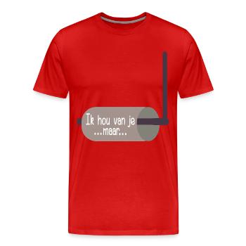 Papier toilette pour la relation familiale - T-shirt bio Premium Homme - rouge - Devant - Damien (186cm)
