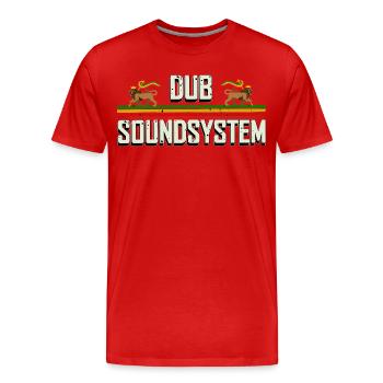 Dub Reggae Soundsystem Party - T-shirt bio Premium Homme - rouge - Devant - Damien (186cm)