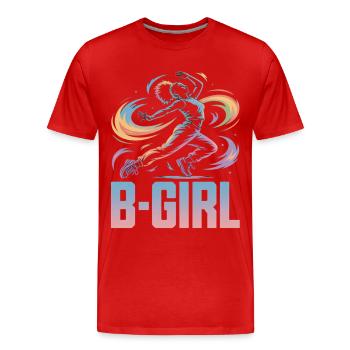B-Girl Breakdance Streetstyle Retro Design - Männer Premium Bio T-Shirt - Rot - Vorne - Damien (186cm)