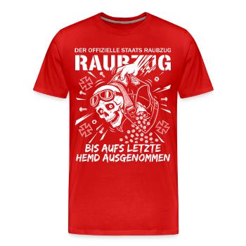 Der Offizielle Staats Raubzug - Männer Premium Bio T-Shirt - Rot - Vorne - Damien (186cm)