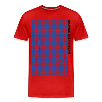CHANGER LE MOTIF - T-shirt bio Premium Homme - rouge - Devant - Damien (186cm)