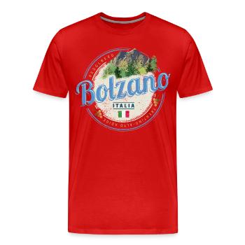 Bozen Trentino Südtirol Italien Vintage Souvenir - Männer Premium Bio T-Shirt - Rot - Vorne - Damien (186cm)