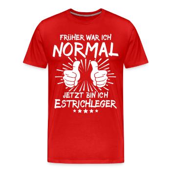 Screed layer - Men's Premium Organic T-Shirt - red - Front - Damien (186cm)