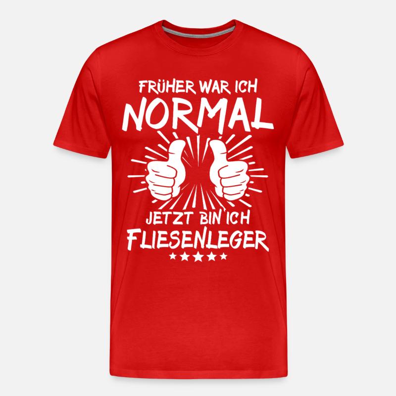 Fliesenleger - Männer Premium Bio T-Shirt - Rot