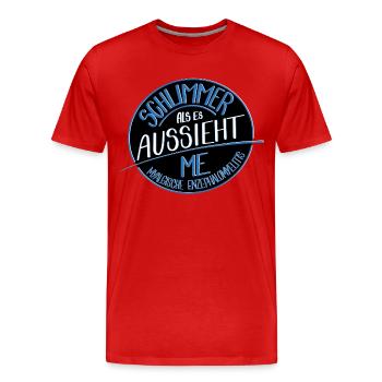 Schlimmer als es aussieht, ME - Männer Premium Bio T-Shirt - Rot - Vorne - Damien (186cm)
