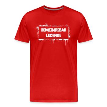 Légende du logement municipal – culte du dialecte viennois - T-shirt bio Premium Homme - rouge - Devant - Damien (186cm)