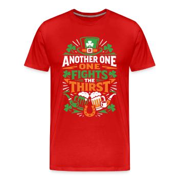 Un autre combat la soif | La Saint-Patrick - T-shirt bio Premium Homme - rouge - Devant - Damien (186cm)