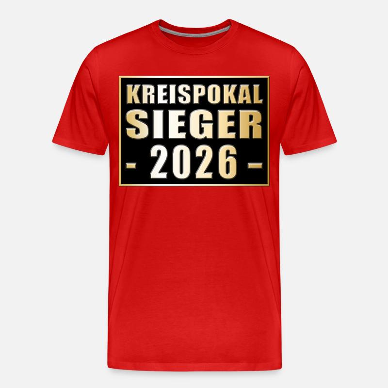 Kreispokalsieger 2026 - Männer Premium Bio T-Shirt - Rot