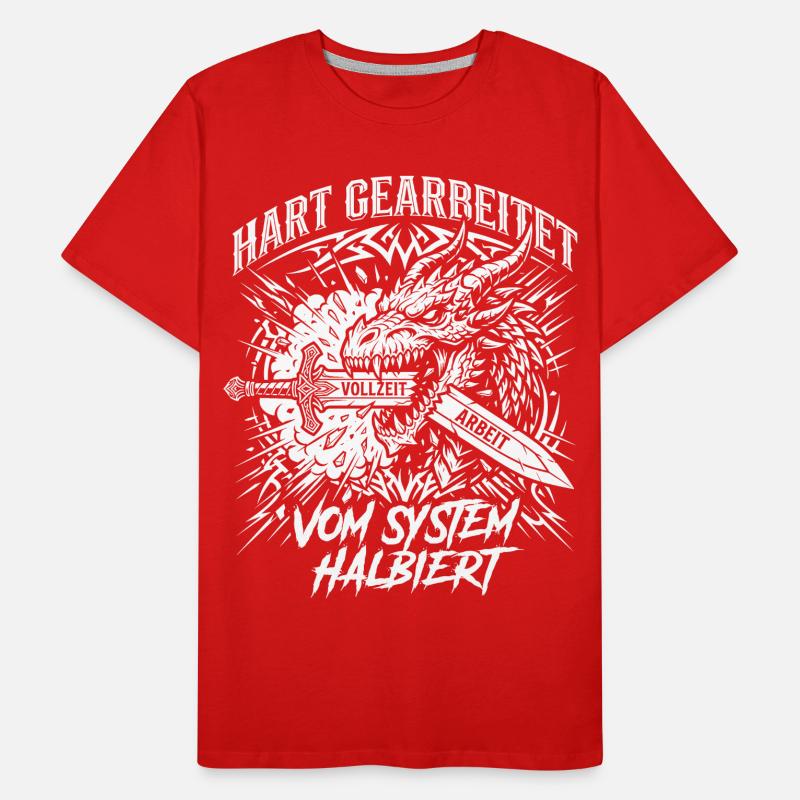 Hard worked, halved by the system Men's Premium Organic T-Shirt
