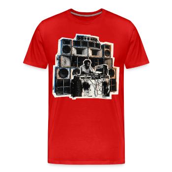 Origines du Dub Reggae Soundsystem - T-shirt bio Premium Homme - rouge - Devant - Damien (186cm)