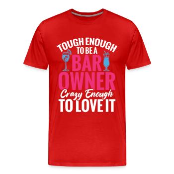  Bar Owner Bartending Cocktail Glasses Barmaid - Men's Premium Organic T-Shirt - red - Front - Damien (186cm)