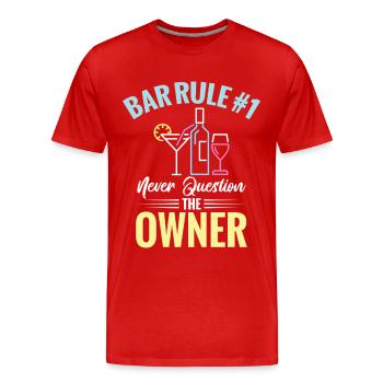  Bartender Waitress Bar Owner Cocktail Lover Pub - Men's Premium Organic T-Shirt - red - Front - Damien (186cm)