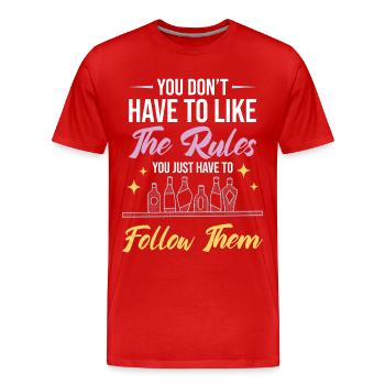  Pub Owner Bartender Bar Owner Barmaid Cocktail - Men's Premium Organic T-Shirt - red - Front - Damien (186cm)