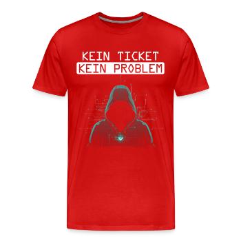 Computer Science NO TICKET NO PROBLEM FUNNY - Men's Premium Organic T-Shirt - red - Front - Damien (186cm)