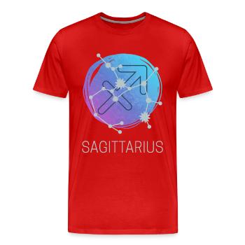 Sagittaire Sagittaire Conception du zodiaque - T-shirt bio Premium Homme - rouge - Devant - Damien (186cm)