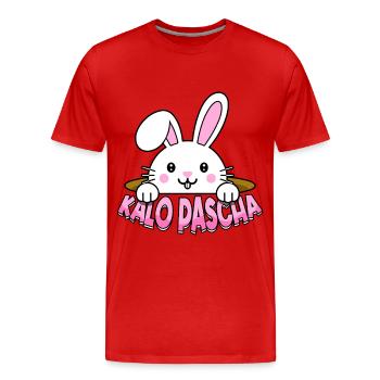 Kalo Pascha orthodoxe Pâques Pâques grecques - T-shirt bio Premium Homme - rouge - Devant - Damien (186cm)