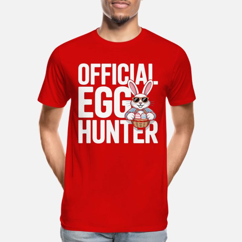 Official Egg Hunter Easter Bunny Easter Humor Men's Premium Organic T-Shirt