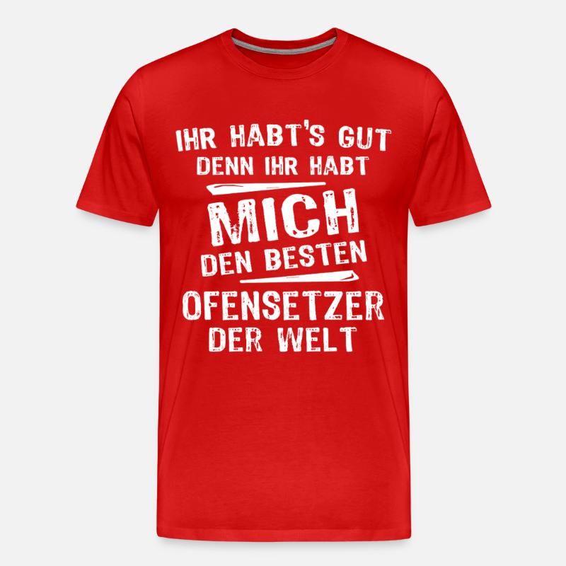 Ofensetzer - Männer Premium Bio T-Shirt - Rot