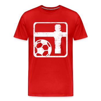 Tischfußball - Männer Premium Bio T-Shirt - Rot - Vorne - Damien (186cm)