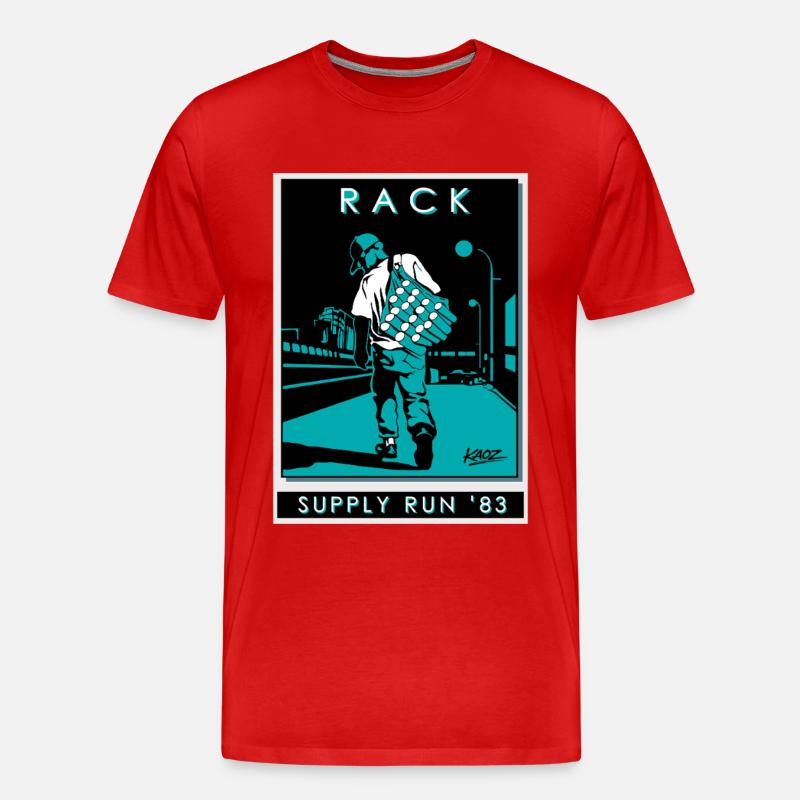 Rack Supply Run '83 - Männer Premium Bio T-Shirt - Rot
