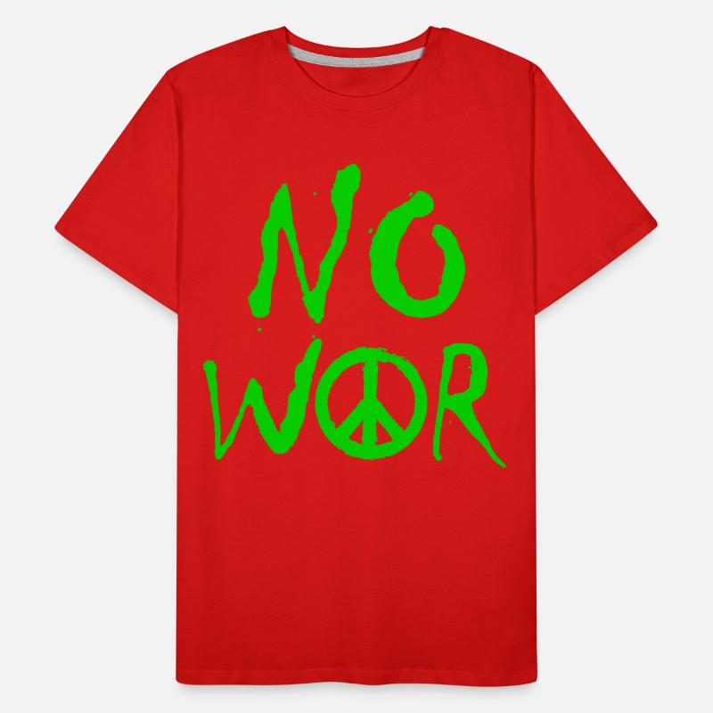 NO WAR – Statement for peace against war Men's Premium Organic T-Shirt