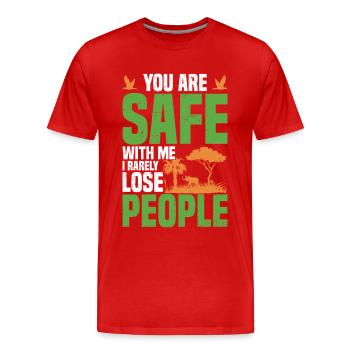 Rückholungsagent Fahrzeug zur Rückgewinnung von Fahrzeugen - Männer Premium Bio T-Shirt - Rot - Vorne - Damien (186cm)