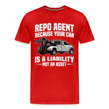 Repoman Asset Recovery Agent Auto-Rückgewinnung - Männer Premium Bio T-Shirt - Rot - Vorne - Damien (186cm)