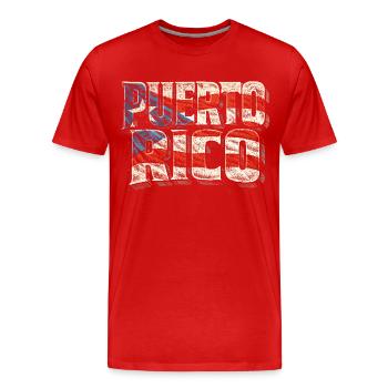 Puerto Rico Boricua - Männer Premium Bio T-Shirt - Rot - Vorne - Damien (186cm)