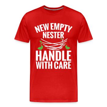 Empty-Nester-Syndrom: Auf dem Weg ins College Empty - Männer Premium Bio T-Shirt - Rot - Vorne - Damien (186cm)