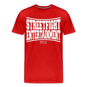 MMA Arts martiaux Combattant d’arts martiaux mixtes - T-shirt bio Premium Homme - rouge - Devant - Damien (186cm)