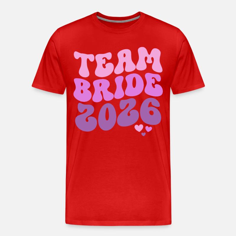 Team Bride 2026 - Männer Premium Bio T-Shirt - Rot