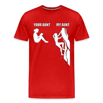 Escalade Aunt Bouldering - T-shirt bio Premium Homme - rouge - Devant - Damien (186cm)