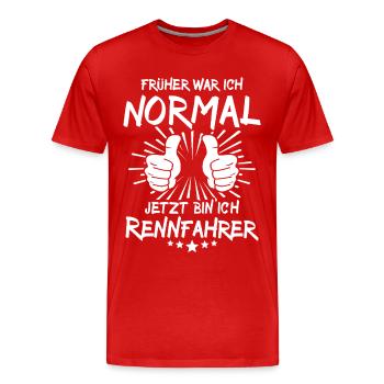 Rennfahrer - Männer Premium Bio T-Shirt - Rot - Vorne - Damien (186cm)