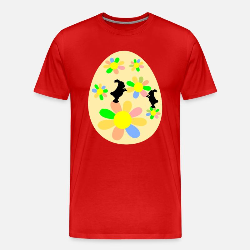 Easter Eggs Easter Bunny - Men's Premium Organic T-Shirt - red