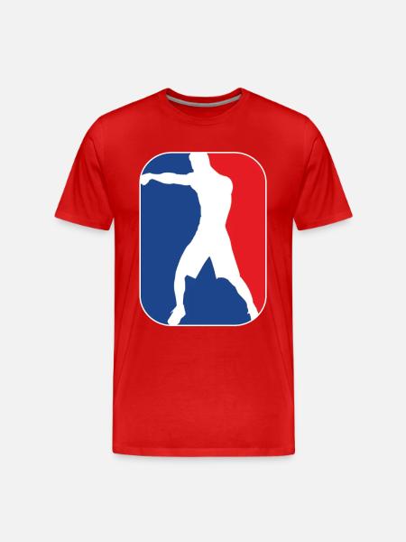 boxing_silhouette mma kampfsport - Männer Premium Bio T-Shirt - Rot