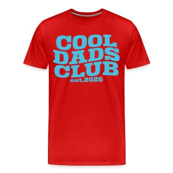 Cool Dads Club - Vatertag Papa Geschenk - Männer Premium Bio T-Shirt - Rot - Vorne - Damien (186cm)