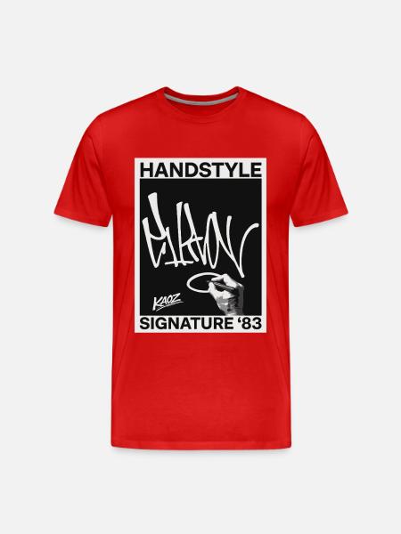 Handstyle Graffiti Signature '83 - Men's Premium Organic T-Shirt - red