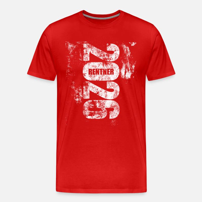 Rentner 2026 | endlich geschafft - Männer Premium Bio T-Shirt - Rot