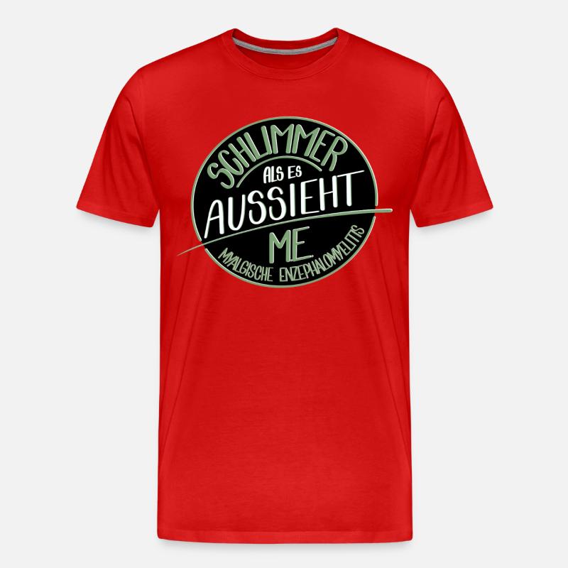 Schlimmer als es aussieht, M.E.  - Männer Premium Bio T-Shirt - Rot