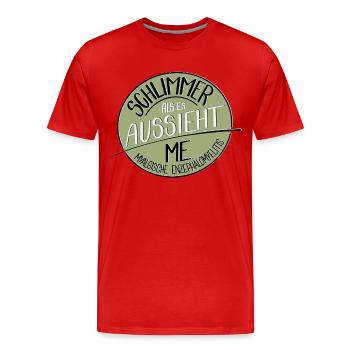 Schlimmer als es aussieht, M.E. - Männer Premium Bio T-Shirt - Rot - Vorne - Damien (186cm)