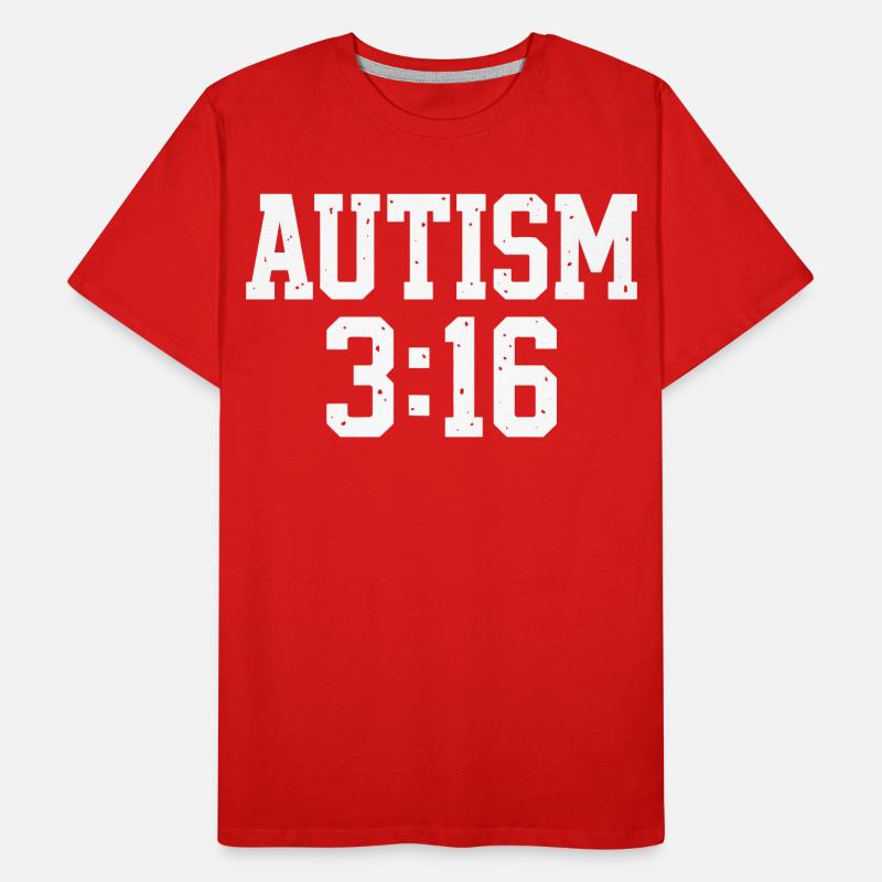 Typographie de l’acceptation de l’autisme T-shirt bio Premium Homme