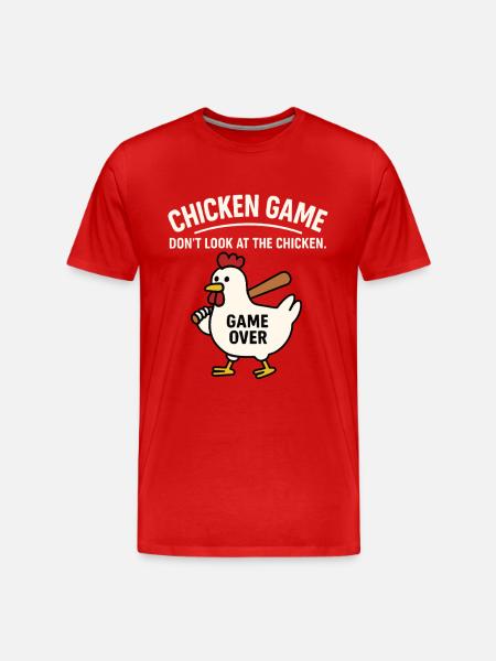 Chicken Game – Game Over Sjov Kylling - Herre Premium T-shirt økologisk - rød
