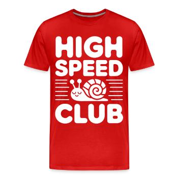 Turbo Snail Fun - T-shirt bio Premium Homme - rouge - Devant - Damien (186cm)